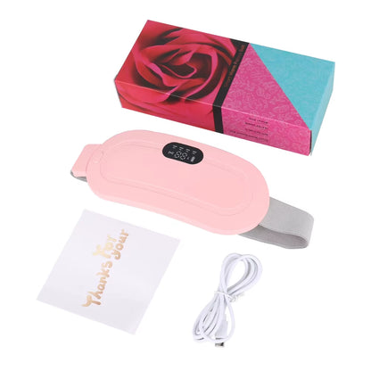 NEW Electric Period Cramp Massager Vibrating Pad Belt for Menstrual Colic Relief Pain Waist Abdominal Palace Belt