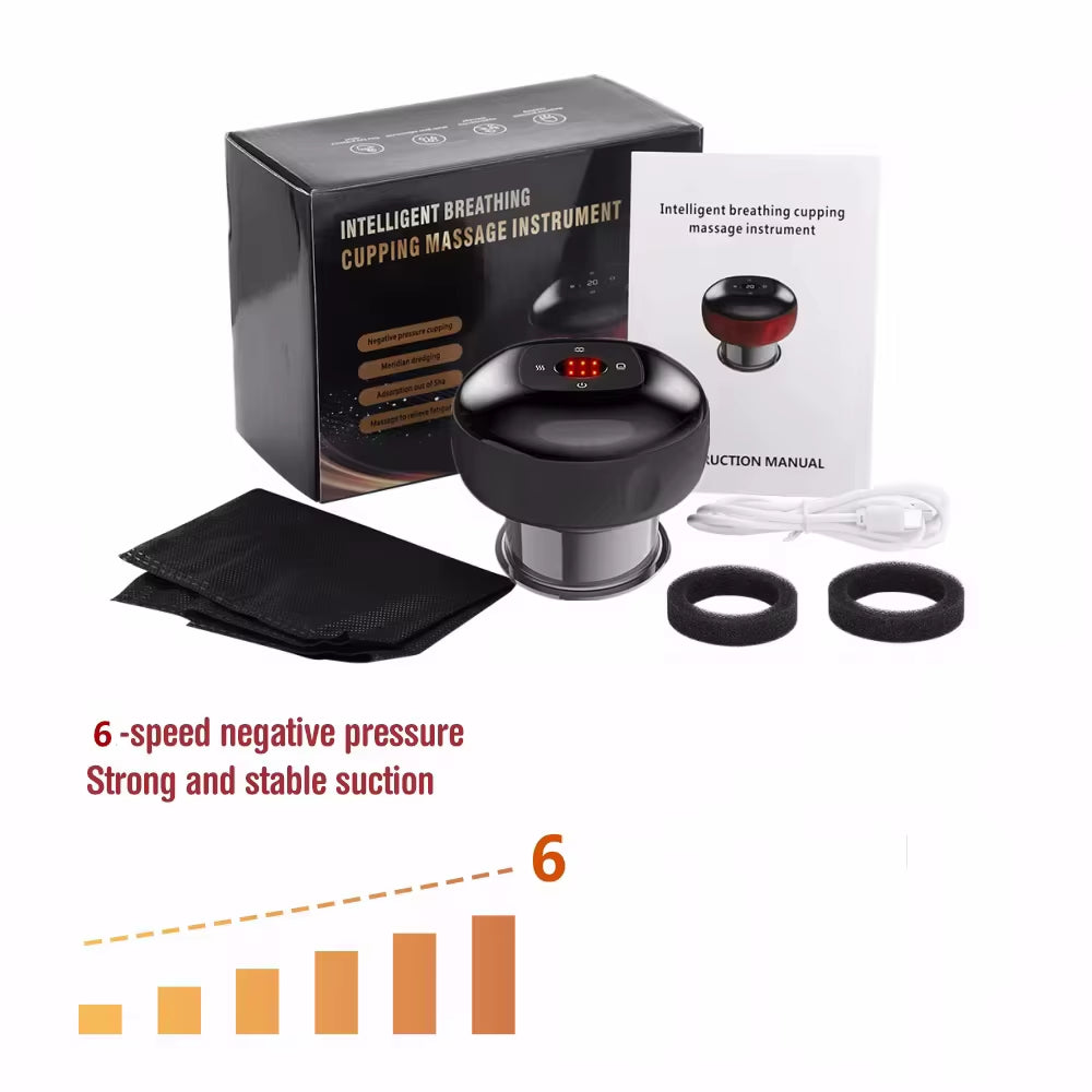 Smart Cupping Therapy Massager with Red Light Therapy for Circulation Chinese Anti-Cellulite Vacuum Cupping Massage Suction Cups