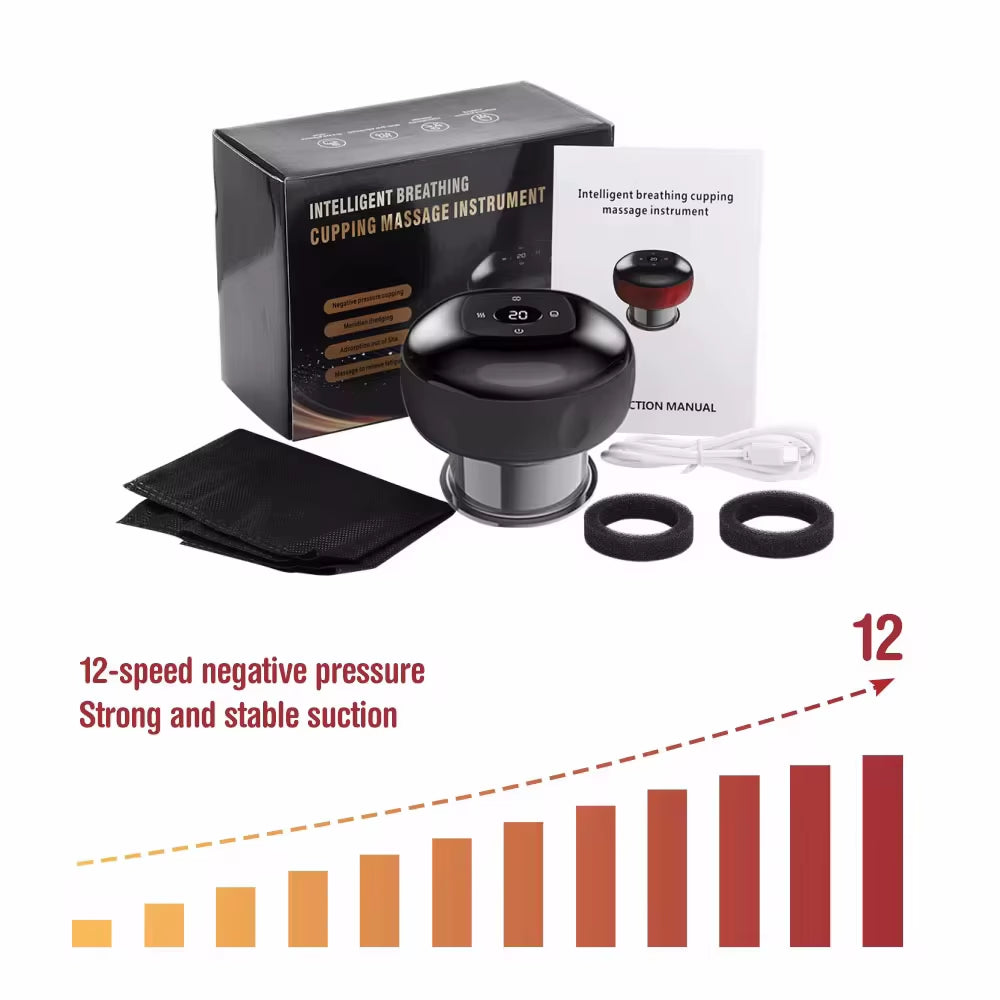 Smart Cupping Therapy Massager with Red Light Therapy for Circulation Chinese Anti-Cellulite Vacuum Cupping Massage Suction Cups