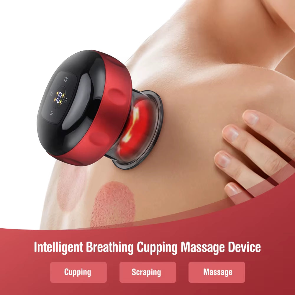 Smart Cupping Therapy Massager with Red Light Therapy for Circulation Chinese Anti-Cellulite Vacuum Cupping Massage Suction Cups