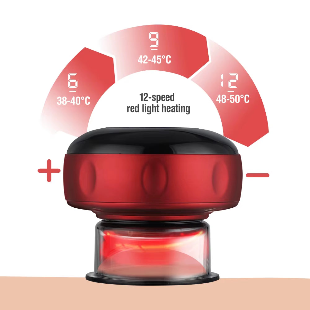 Smart Cupping Therapy Massager with Red Light Therapy for Circulation Chinese Anti-Cellulite Vacuum Cupping Massage Suction Cups