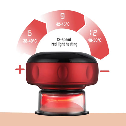 Smart Cupping Therapy Massager with Red Light Therapy for Circulation Chinese Anti-Cellulite Vacuum Cupping Massage Suction Cups